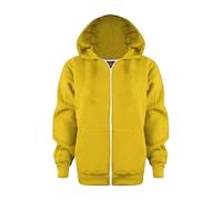 SoLu DAY8 Sweat a Capuche Enfant Garcon Zippé Manteau Enfant Hiver Chaud Chic Pas Cher Cardigan Veste Zippée Garcon Fashion Large Confortable Casual Haut Hoodie Sweat-Shirt (5-6 Ans, Jaune)