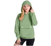 SoLu DAY8 Sweat Capuche Enfant Fille Oversize 4-15 Ans Fashion Sweatshirt Hoodie Ado Fille Hiver Manche Longue Chic Confortable Ample Streetwear Sport Casual Haut Tops (Green, 14-15 Years)