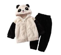 SoLu DAY8 Vêtement Bébé Garçon Hiver Cérémonie Ensemble Bébé Naissance Automne Manteau Sweat t-shirt Pull Haut Top Ours + Pantalons (12-18 mois, Y-Noir)