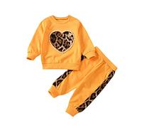 SoLu DAY8 Vetement Fille Hiver Pas Cher Jogging 1-6 Ans Ensemble Fille 2 Pièces Survetement Enfant Casual Tenu Habit Sport Pull Manche Longue Sweat + Pantalon (1-2 ans, Jaune-1)