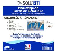 SOLUBTI - Moustiques - 30 gr de Larvicide Biologique - BTI