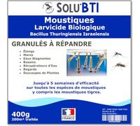SOLU'BTI - Moustiques - 400 gr de Larvicide Biologique - BTI - Bacillus Thuringiensis