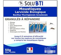 SOLU'BTI - Moustiques - 50 gr de Larvicide Biologique - BTI - Bacillus Thuringiensis