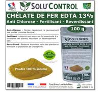 Solu'control Chélate De Fer Edta 13%, Anti-Chlorose, Fertilisant, Reverdissant, 100g