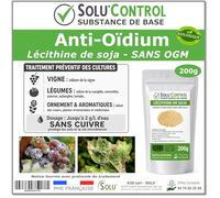SOLU'CONTROL Lécithine de Soja 200 g - Traitement Naturel Préventif contre l'Oïdium - Substance de Base Autorisée en Agriculture Biologique - Sans Cuivre - Vigne, Tomate, Courgette