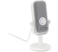 Solum Voice S Onyx White EY1B015 PC Gaming Microphone,Podcast Microphone,Streaming Microphone,RGB Lighting,USB Microphone,Plug & Play,Tap-to-Mute Button,Gain Regulator,