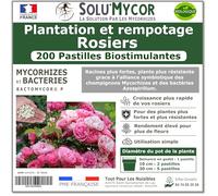 SoluMycor - 200 Pastilles Biostimulantes Rosiers - Idéal pour Semis & Plantation - Mycorhizes & Bactéries Azospirillum - Favorise le Développement Racinaire - Fabriqué en France