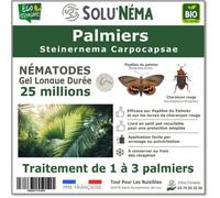SOLUNEMA - Nématodes SC Contre Papillons du Palmier et Charençon Rouge - 25 millions Steinernema Carpocapsae