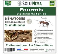 SOLUNEMA - Nématodes SF - fourmis - 5 millions Nématodes pour 1 à 3 fourmilières ou jusqu'à environ 10m²