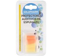 SOLUPHARM-2 Lot de 2 Paires de Bouchons d'oreilles PU dans Une boîte BL, Noir, Standard