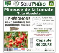 SOLU'PHÉRO - 1 Phéromone Contre la Mineuse de la Tomate - 1 Capsule 3 Mois de Protection - Phéromone Écologique de Controle Contre Tuta Absoluta