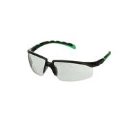 Solus Lunettes de sécurité 3M Solus 2000, monture noire/verte, antirayure + (K), optique grise IR 1.7, S2017ASP-BLK