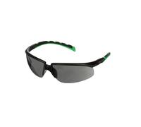 Solus Lunettes de sécurité 3M Solus 2000, monture noire/verte, antirayure + (K), optique grise IR 3.0, S2030ASP-BLK