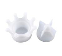 SOLUSTRE 1 ensemble de moules en silicone pour boîte de rangement en forme de couronne : moule pour boîte à bijoux en résine époxy, contenant pour bougeoir, décoration d'intérieur et