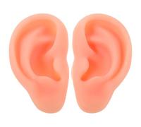 SOLUSTRE 1 paire de faux modèles d'oreilles en silicone souple pour la pratique du perçage, modèle souple et flexible, parties du corps en silicone réalistes, outil d'entraînement pour la