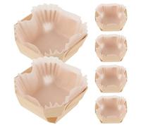 SOLUSTRE 1 Set de Petits Moules Bois et Papier, Plaque de Cuisson à Multifonction, Design Solide, Ne Se Décolore Pas, pour Cupcakes et Boutiques de Café