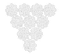 SOLUSTRE 10 Feuilles de Toile de Maille en Plastique Blanc pour Bricolage, 10pcs Motif en Grille, Respirabilité et Tissage Précis, pour Travaux Manuels