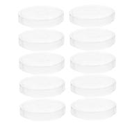 SOLUSTRE 10 Pièces Lot De Boîtes De Pétri Verre Borosilicate Réutilisables Surface Plane Pour Culture Cellulaire Uniforme Contenant De Laboratoire Résistant Aux Températures Extrêmes