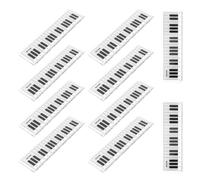 SOLUSTRE 10 Pièces Mini Règle Scolaire en Plastique 15cm, Thème Piano | Mesure Précise, Format Portable, Usage Maison et École, Aide pour Maths et Dessin, Style Créatif