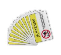 SOLUSTRE 10 Pièces Panneau D'avertissement Autocollant en Pvc pour Équipements Industriels, Design Autocollant Antichoc, pour Entrepôts et Chantiers, Prévention des Accidents
