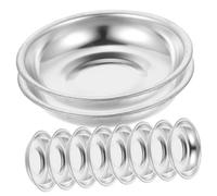 SOLUSTRE 10 pièces Petit Plat Rond Acier Inoxydable pour Sauce Coupelle Réutilisable Facile à Nettoyer Plateau Multi-usage pour Sauce Soja et Condiments Compact et Empilable Réutilisable