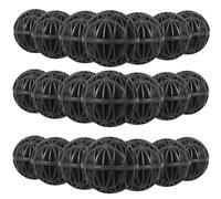 SOLUSTRE 100 Pièces Boules Biochimiques pour Aquarium Noir en Coton et Plastique, Accessoires pour Aquarium d'eau Douce et Eau Salée, Filtre pour Réduire Mortalité des Poissons