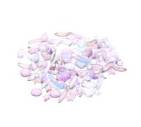 SOLUSTRE 100 Pièces de Cristaux pour Ongles en Zircon Pourpre, Forme Plate Brillante, Accessoires Décoratifs pour Manucure, pour Femmes et Décoration de Carnets