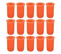 SOLUSTRE 100 Pièces Goupilles de Blocage de Bouteille pour Colle Extension Cils en Plastique Orange, Outil Pratique et Rapide pour Salon de Beauté Professionnel