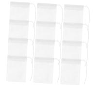 SOLUSTRE 100 pièces Sachets Filtre à Thé Non Tissé Réutilisables avec Cordon de Serrage Lot pour Infusion de Thé Vrac Infusettes Pratiques et Sûres pour Tisane et Théière