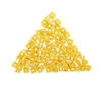 SOLUSTRE 100pcs Clips de Fixation en Plastique Jaune pour Panneau Moteur, Écrous de Vis Pare-chocs Protecteurs Compatibles Divers Véhicules Automobiles