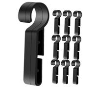 SOLUSTRE 100pièces Clips pour Lampe Frontale De Casque De Sécurité Crochets De Fixation pour Phares Et Casques Accessoires pour Éclairage Noir
