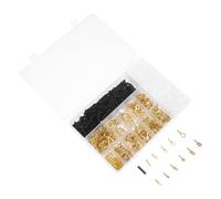 SOLUSTRE 1050 Pièces Cosses à Sertir Mâles et Femelles en Laiton, Kit de Connecteurs Électriques avec Tube Thermorétractable, Raccord Rapide, Isolation, pour Câblage Domestique et Audio