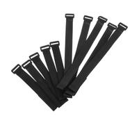 SOLUSTRE 10Pcs Bande de fixation pour bagages Bande cycliste Sangle de roue vélo en nylon et polyester noir pour fixer les roues, voyage et rangement