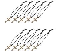 SOLUSTRE 10pcs Collier Croix pour Poupée en Métal Marron, Accessoires pour Poupée Conception Élégante et Finitions, Présent pour Fille