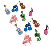 SOLUSTRE 12 Pièces Lot D’épingles Musique Alliage Légères avec Guitare Piano Violon et Notes pour Concerts École et Voyages
