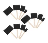 SOLUSTRE 12 pièces Pinceaux Éponge pour Peinture Garçon Fille Manche Bois Brosse Mousse Plate pour DIY Peinture Acrylique Gouache et Artisanat pour École et Loisirs Créatifs