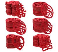 SOLUSTRE 120 Pièces Confettis Décoratifs Double Xi pour Mariage Accessoires Jetables pour Fête et Décoration de Table de Noces
