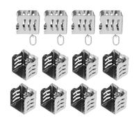 SOLUSTRE 12pièces Embouts pour Tringles à Rideaux Acier Inoxydable Caps de Finition pour Rails Droits et Flexibles Accessoires Robustes pour Fixation Murale et Plafond Kit Complet