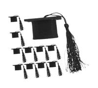 SOLUSTRE 12pièces Mini Chapeaux De Graduation pour Bouchons De Bouteille Décor De Bouteilles De Vin Et Boisson