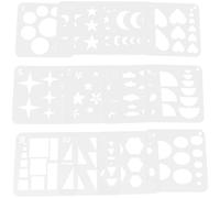 SOLUSTRE 12pièces Pochoirs Géométriques Garçon Fille Modèles Peinture Fleurs Étoiles pour Dessin Craie Outils Créativité Loisirs Créatifs Débutants Supports Peinture DIY