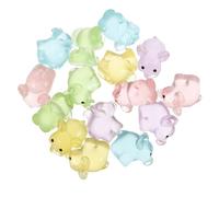 SOLUSTRE 15 Pièces Resin Elephant Figurines Glow In Dark Luminous Cake Toppers For Micro Landscape Diy Desk Decoration With Artistic Charm