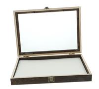 SOLUSTRE 1ensemble Boîte Exposition Bois Pour Insectes Coffret Spécimen Avec Matelas Pour Et Plantes Cadre Bois Avec Couvercle Transparent Pine