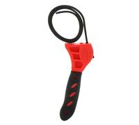 SOLUSTRE 1Pc Clé à molette pour la maison Ouvre-Bouteille Clé à sangle réglable Ouvre-Bocal Multifonctionnelle En caoutchouc Avec poignée Pour bocaux étroits