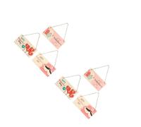 SOLUSTRE 2 Ensembles Panneau De Saint-Valentin Panneau De Porte De Saint-Valentin Jardinière Murale Amovible Panneau De Saint-Valentin Décoration Murale Dorée Guirlande en 3 pièces * 2