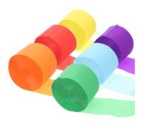 SOLUSTRE 2 Ensembles Serpentins Papier Crépon Arc Ciel pour Décorations de Fête Anniversaire et Mariage Accessoires Colorés pour Arrière Plans et