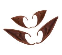 SOLUSTRE 2 Paires Oreilles de Cosplay en Latex Lavables et Réutilisables pour Costume Elfe, Accessoires Décoratifs pour Fête Halloween ou Noël