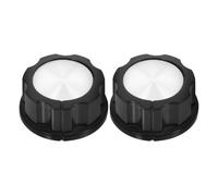SOLUSTRE 2 Pièces Bouton de Commande en Plastique Bouton de Remplacement en Plastique Abs Noir Étanche Résistant aux Dommages la Chaleur pour Four et Appareils Cuisine