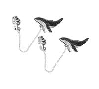 SOLUSTRE 2 pièces Broches Baleine Astronaute Alliage pour Vestes et Robes Pins Cartoon Unisexes pour Écharpes Sacs et Cravates Accessoires Mode Polyvalents