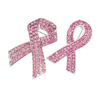 SOLUSTRE 2 pièces Broches Ruban de Sensibilisation Au Cancer Du Sein Épingles pour Événement Caritatif Octobre Accessoires Légers pour Femmes