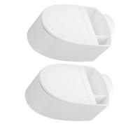 SOLUSTRE 2 Pièces Cendrier Mural Forme de Toilette avec Couvercle Acier Inoxydable et PP Résistant et Pratique Anti-Cendres Volantes pour Salle de Bain et Bureau Lot